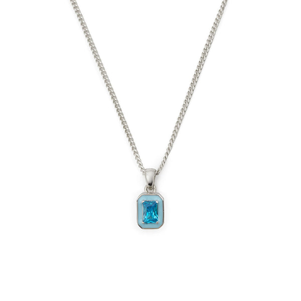 serge denimes Silver Blue Blush Necklace
