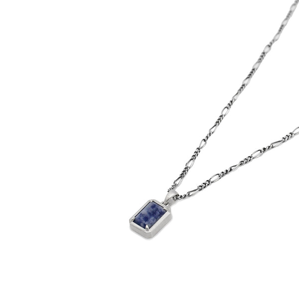Serge Denimes Silver Blue Jasper Necklace