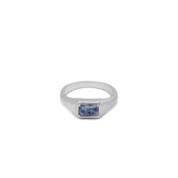 serge denimes Silver Blue Jasper Ring