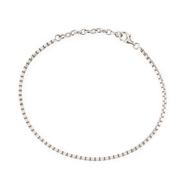 Serge Denimes Silver Box Chain Bracelet