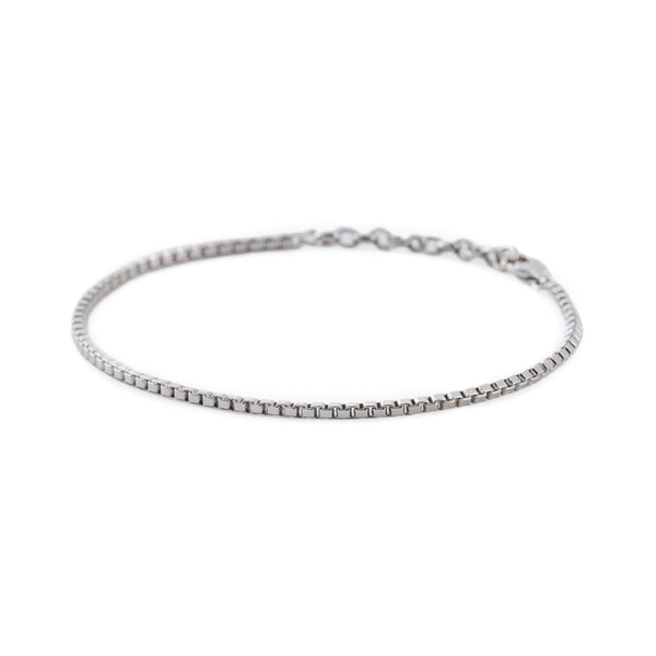 Serge Denimes Silver Box Chain Bracelet