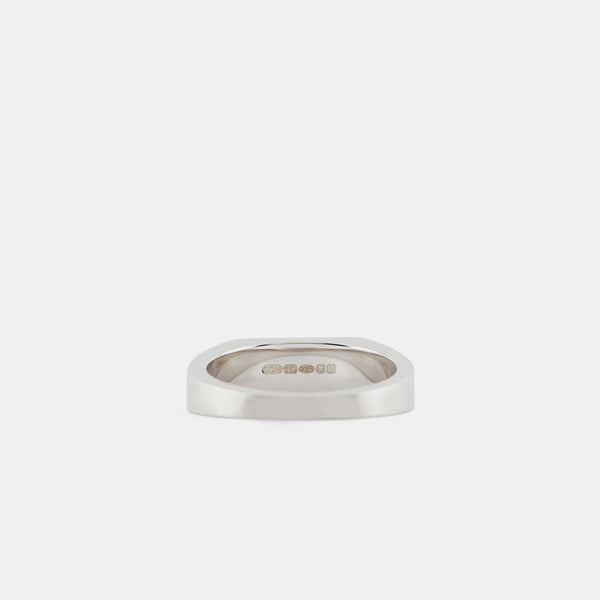 Serge Denimes Silver Brushed Rectangle Ring
