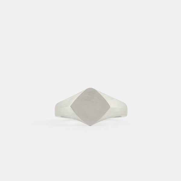 serge denimes Silver Brushed Rhombus Ring