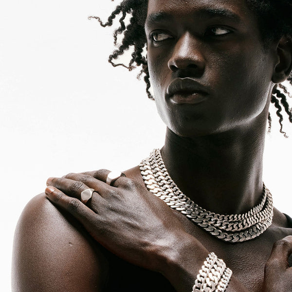 Serge Denimes Silver Brushed Round Ring