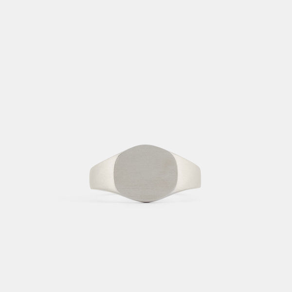 serge denimes Silver Brushed Round Ring