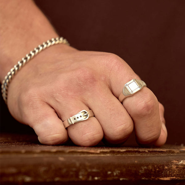 Serge Denimes Silver Buckle Ring
