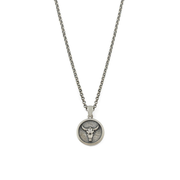 serge denimes Silver Bull Necklace