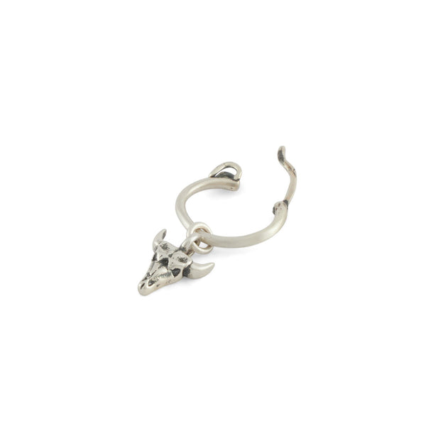 Serge Denimes Silver Bull Pendant Earring