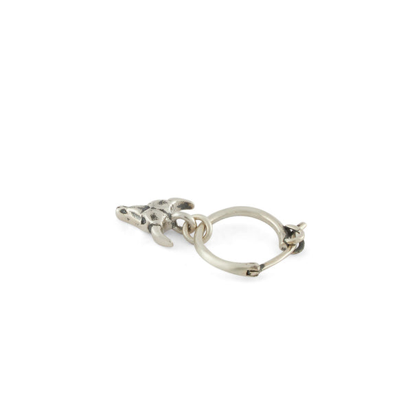 Serge Denimes Silver Bull Pendant Earring