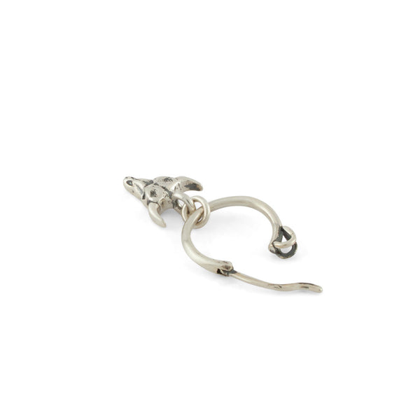 Serge Denimes Silver Bull Pendant Earring