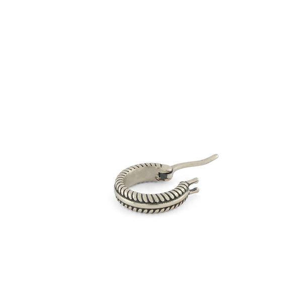 Serge Denimes Silver Cable Hoop Earring