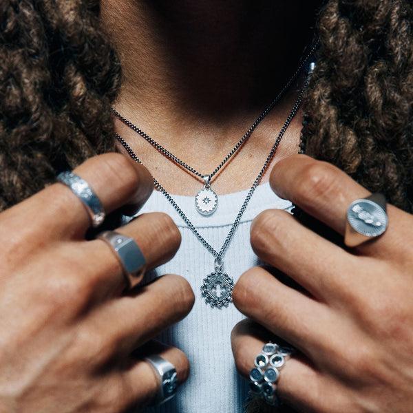 Serge Denimes Silver Chrysler Necklace