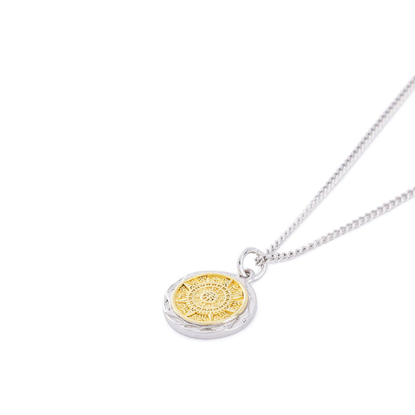 Serge Denimes Silver Compass Necklace