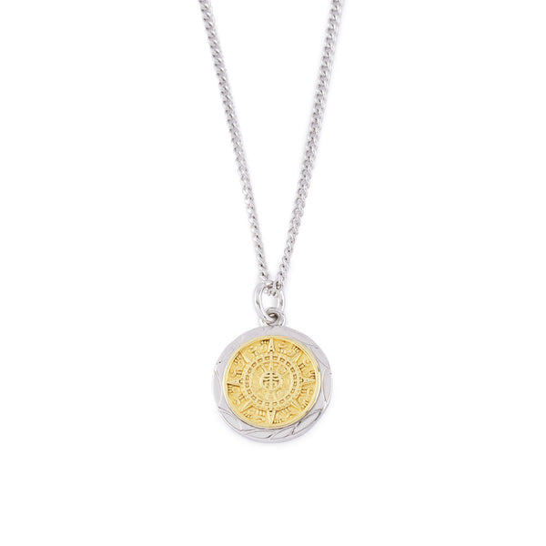 serge denimes Silver Compass Necklace