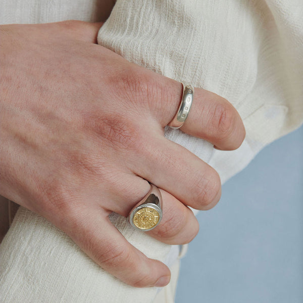 Serge Denimes Silver Compass Ring
