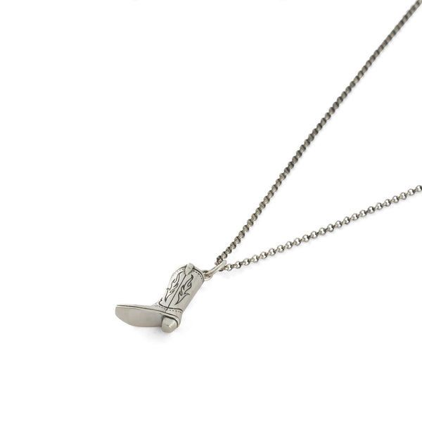 Serge Denimes Silver Cowboy Boot Necklace