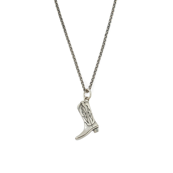 serge denimes Silver Cowboy Boot Necklace