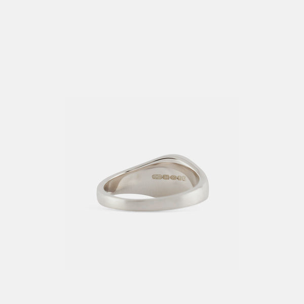 Serge Denimes Silver Diamond Signet Ring