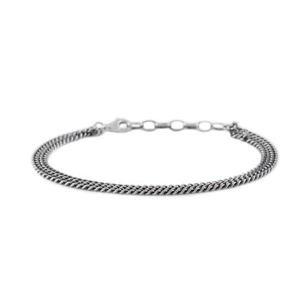 serge denimes Silver Double Curb Bracelet