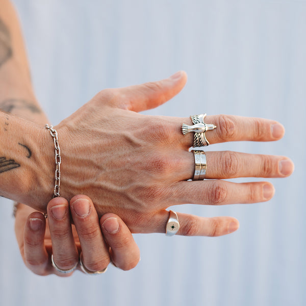 Serge Denimes Silver Dove Ring