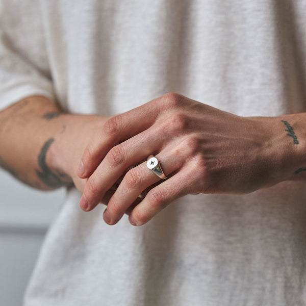 Serge Denimes Silver Envy Signet Ring