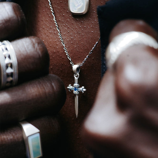 Serge Denimes Silver Estoc Necklace