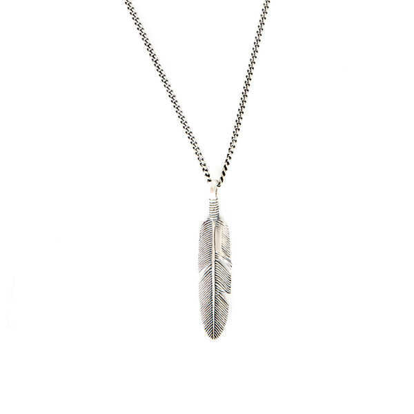 Serge Denimes Silver Ethereal Feather Necklace