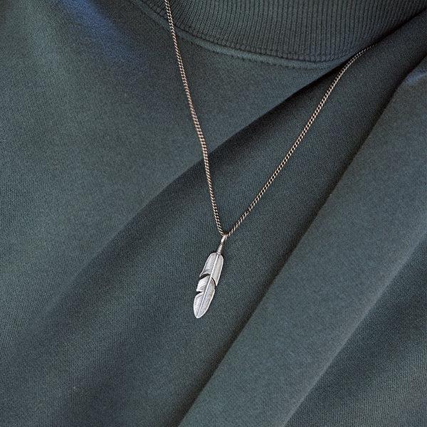 Serge Denimes Silver Ethereal Feather Necklace