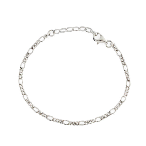 Serge Denimes Silver Figaro Bracelet
