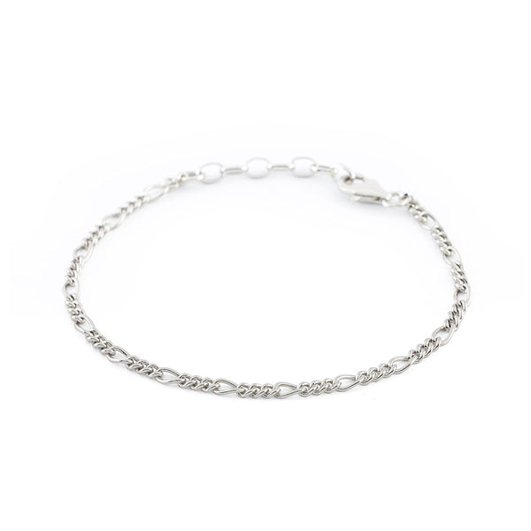 Serge Denimes Silver Figaro Bracelet