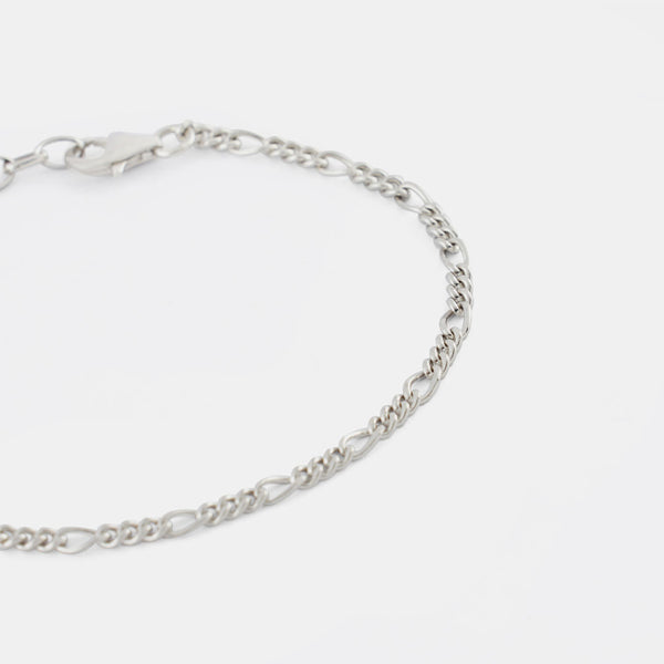 Serge Denimes Silver Figaro Bracelet
