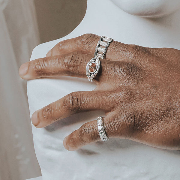 Serge Denimes Silver Frieze Ring
