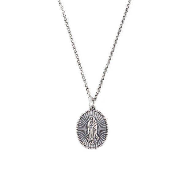 serge denimes Silver Guadalupe Necklace