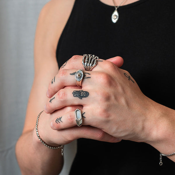 Serge Denimes Silver Helios Ring