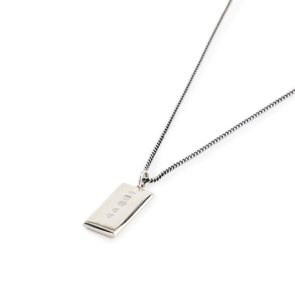 Serge Denimes Silver Ingot Pendant Necklace
