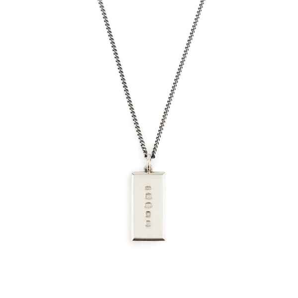 serge denimes Silver Ingot Pendant Necklace
