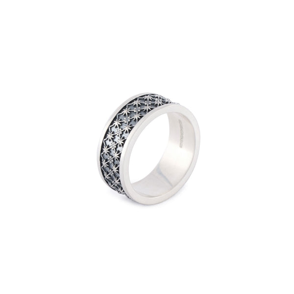 Serge Denimes Silver Jacquard Ring