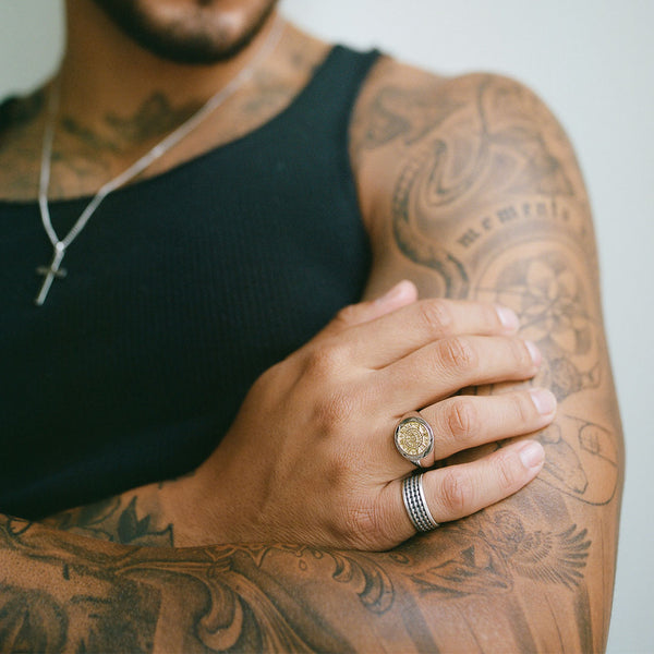 Serge Denimes Silver Kusari Ring