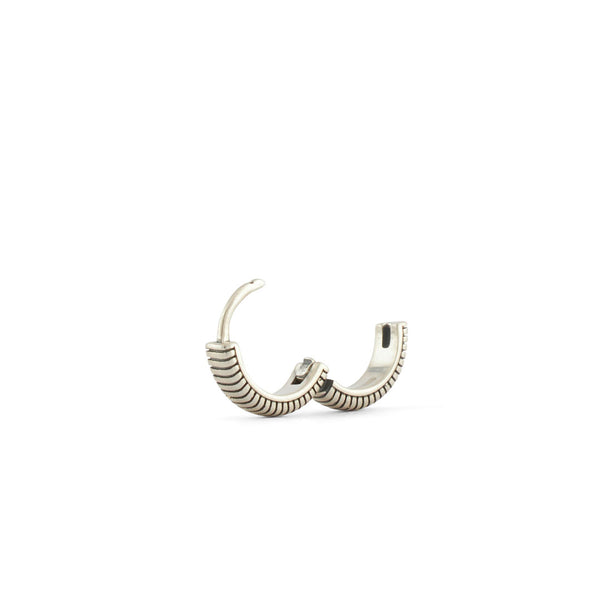 Serge Denimes Silver Lasso Hoop Earring