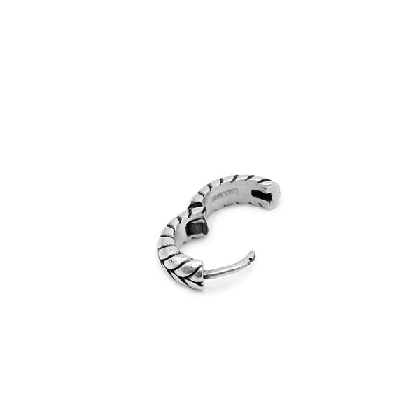 Serge Denimes Silver Laurel Hoop Earring