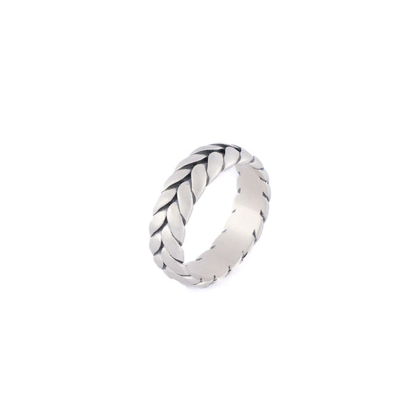 Serge Denimes Silver Laurel Ring