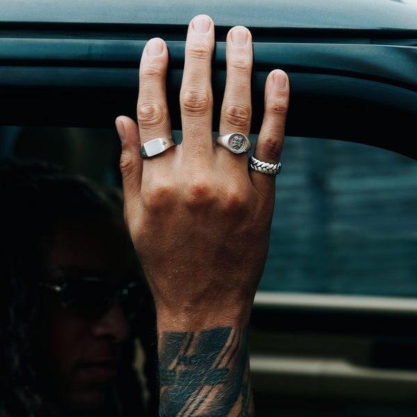 Serge Denimes Silver Laurel Ring
