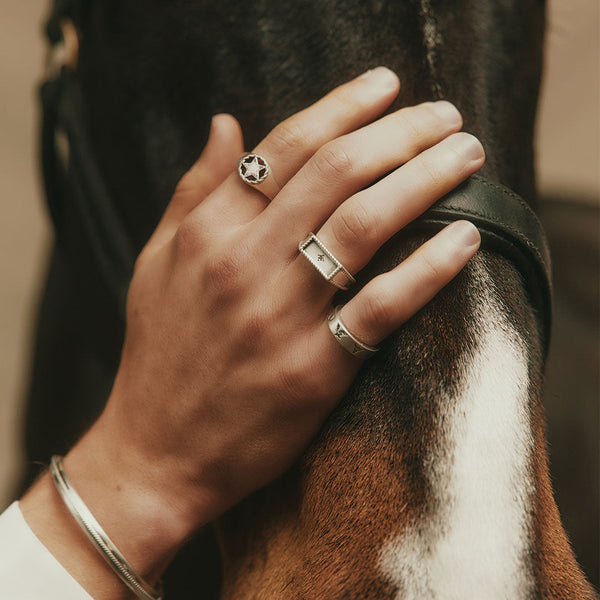 Serge Denimes Silver Moonlight Ring