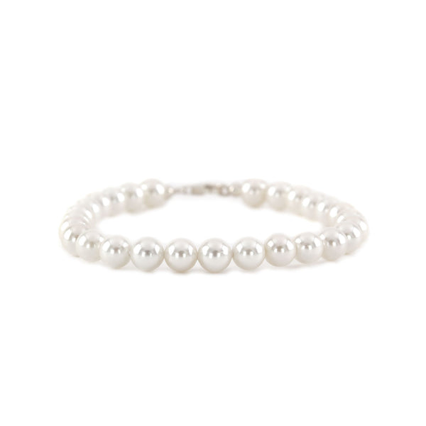 serge denimes Silver Pearl Bracelet