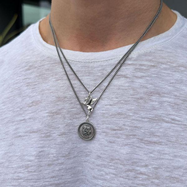 Serge Denimes Silver Pegasus Necklace