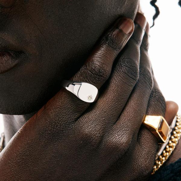 Serge Denimes Silver Peridot Birthstone Ring