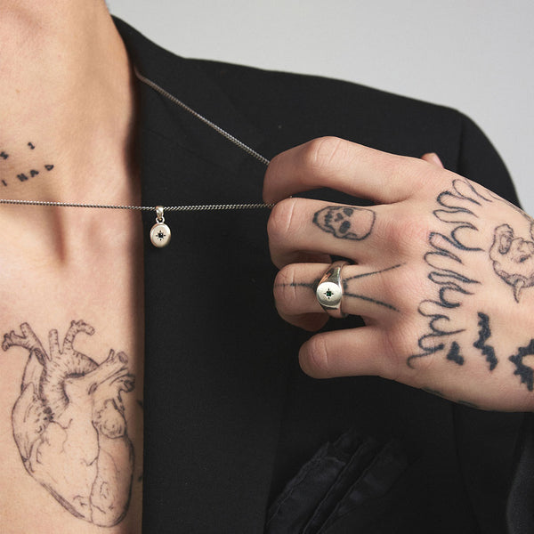 Serge Denimes Silver Polaris Necklace