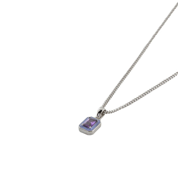 Serge Denimes Silver Purple Blush Necklace