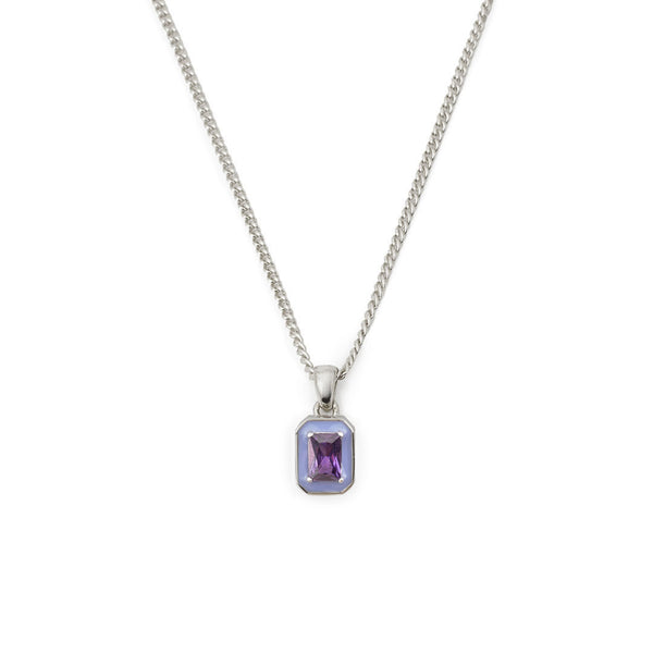 serge denimes Silver Purple Blush Necklace