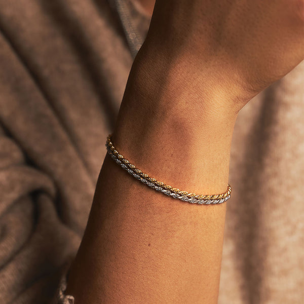 Serge Denimes Silver Rope Bracelet